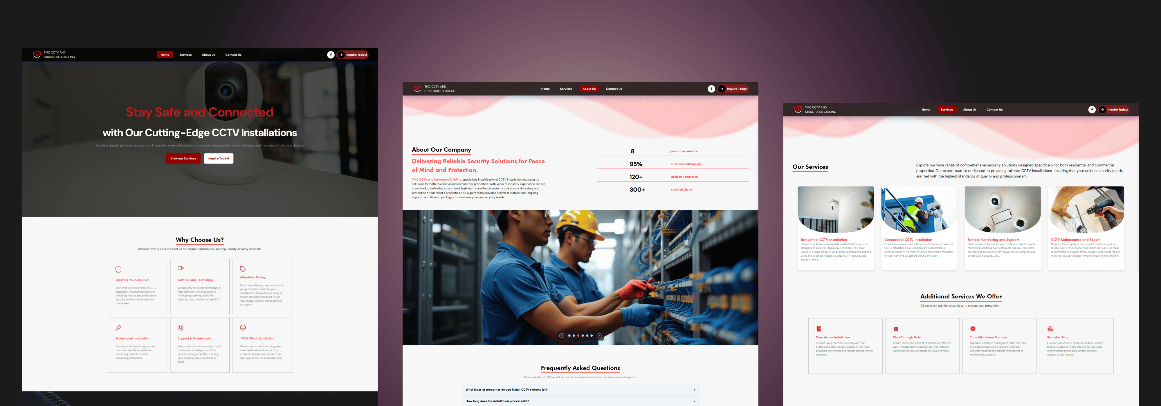 Responsive Website for a CCTV Installation Services