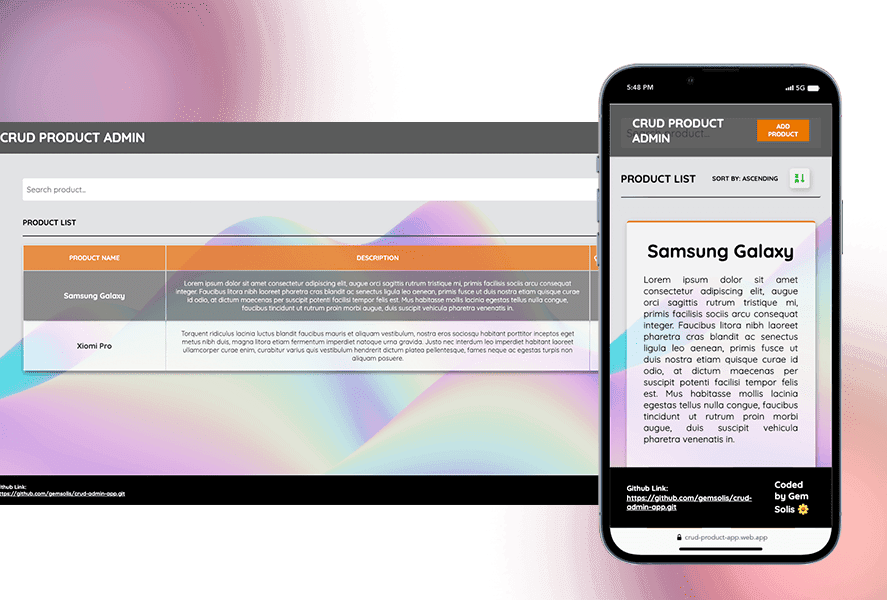 CRUD Product Management